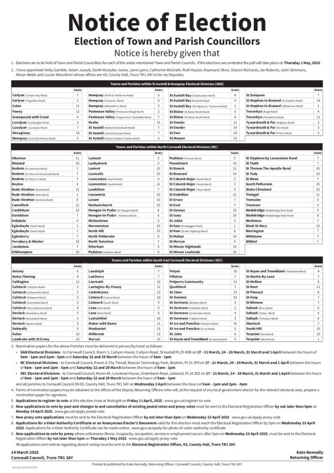 Notice of Election_T&P_East_2025_Proof 5